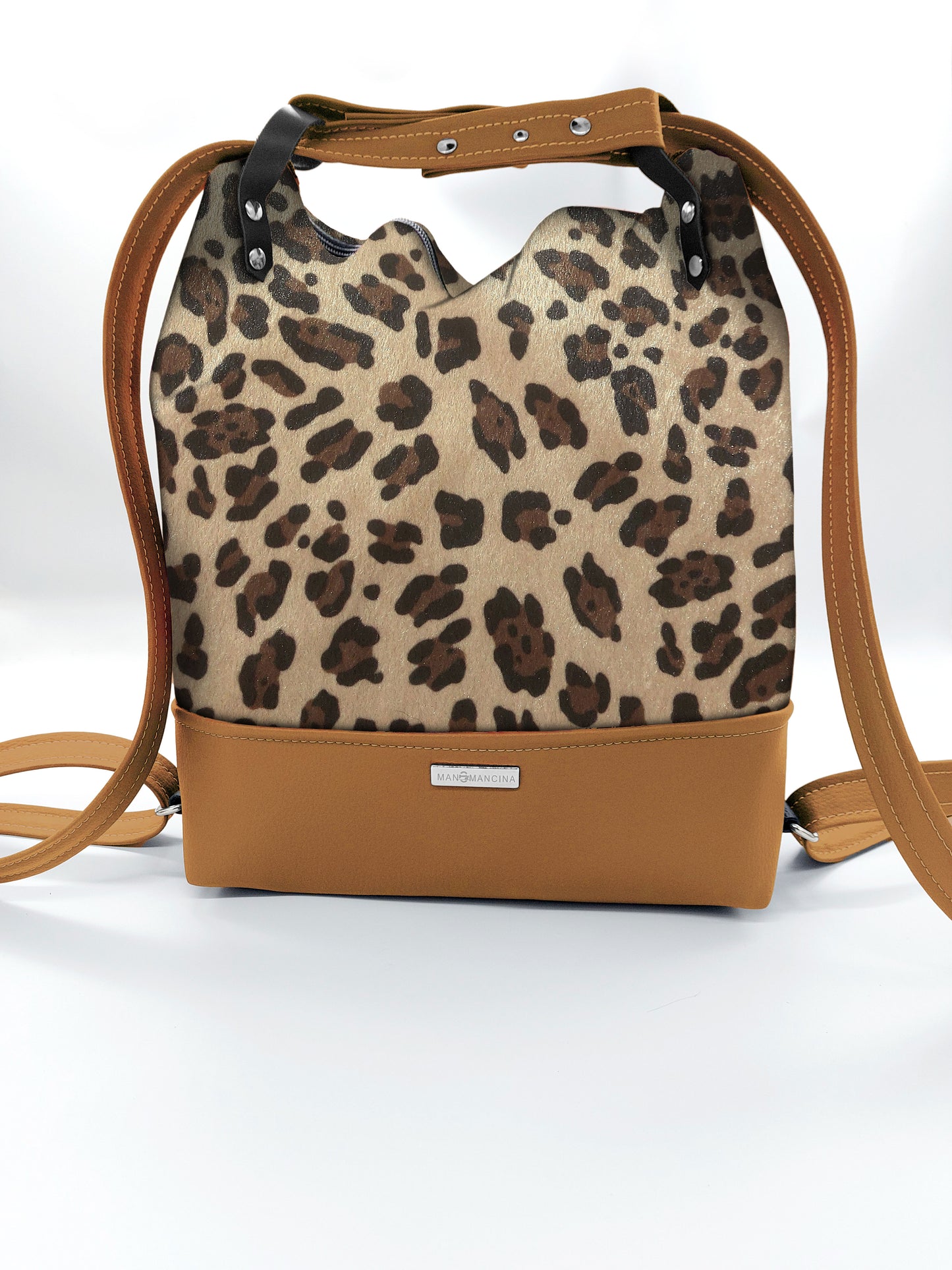 BORSA/ZAINO "BETTA" 2 IN 1 - CUOIO / animalier