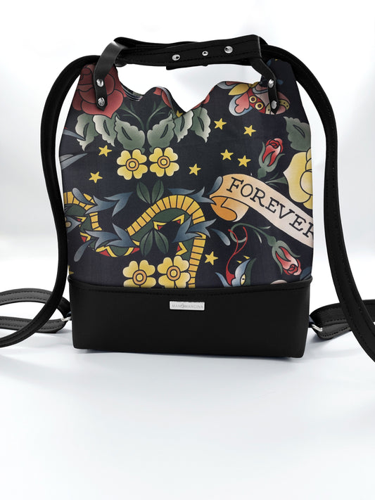 BORSA/ZAINO "BETTA" 2 IN 1 - NERO / true love nero