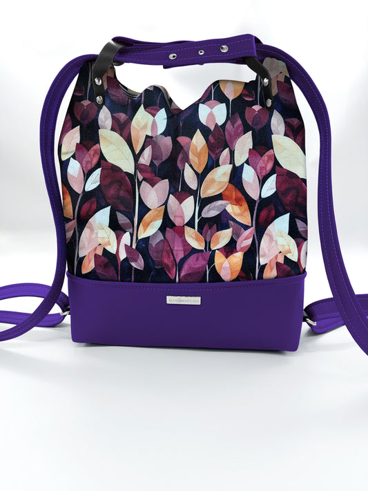 BORSA/ZAINO "BETTA" 2 IN 1 - VIOLA / autunno